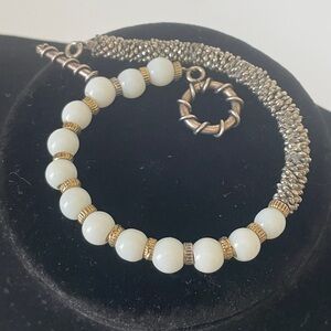 Sterling Silver and Glass Bracelet